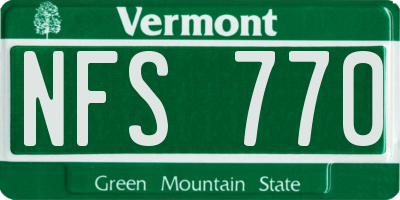 VT license plate NFS770