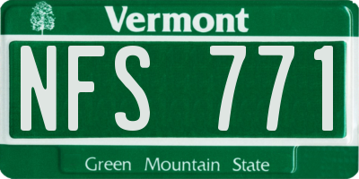 VT license plate NFS771