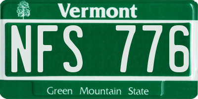 VT license plate NFS776