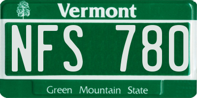 VT license plate NFS780