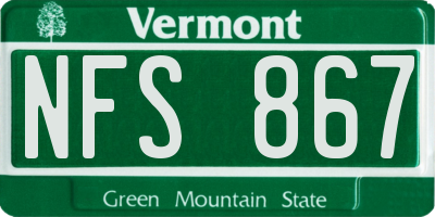 VT license plate NFS867