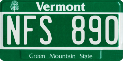 VT license plate NFS890