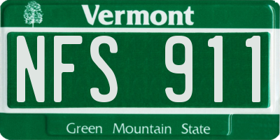 VT license plate NFS911