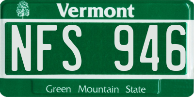 VT license plate NFS946