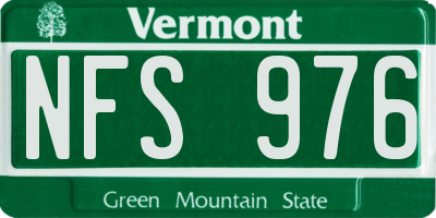 VT license plate NFS976