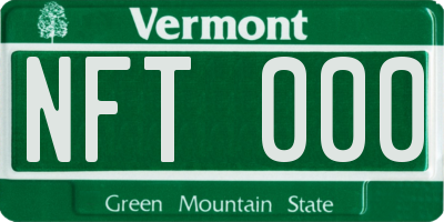 VT license plate NFT000