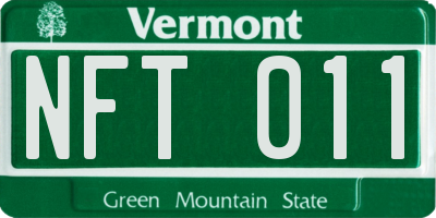VT license plate NFT011