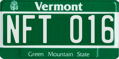 VT license plate NFT016