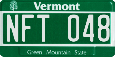 VT license plate NFT048