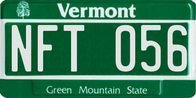 VT license plate NFT056