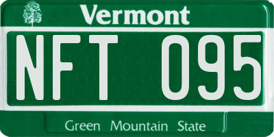 VT license plate NFT095