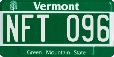 VT license plate NFT096