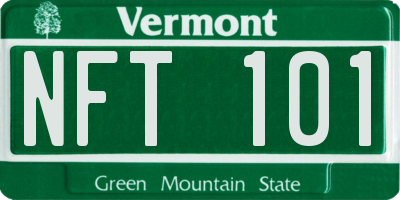 VT license plate NFT101