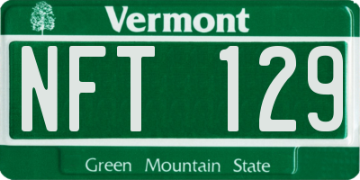 VT license plate NFT129