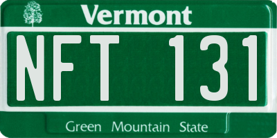 VT license plate NFT131