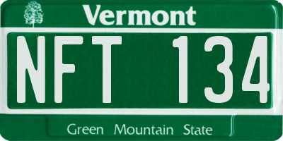 VT license plate NFT134