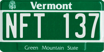 VT license plate NFT137