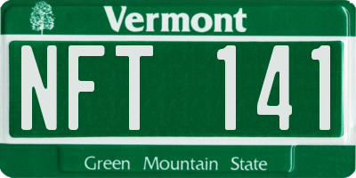 VT license plate NFT141