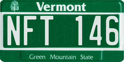 VT license plate NFT146