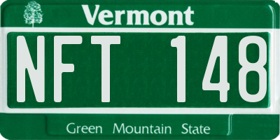 VT license plate NFT148