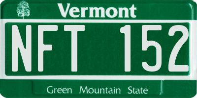 VT license plate NFT152