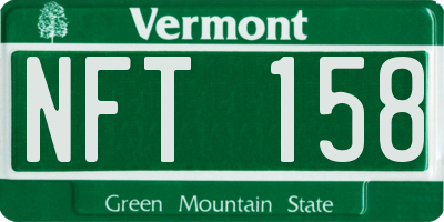 VT license plate NFT158