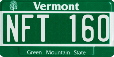 VT license plate NFT160