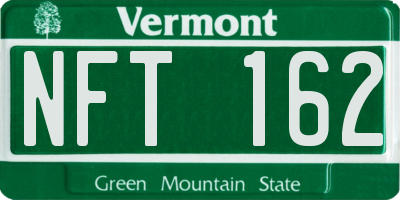 VT license plate NFT162