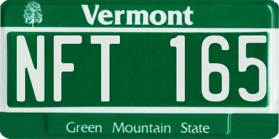 VT license plate NFT165