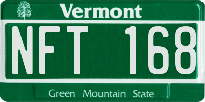 VT license plate NFT168