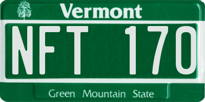 VT license plate NFT170