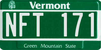 VT license plate NFT171