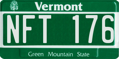 VT license plate NFT176