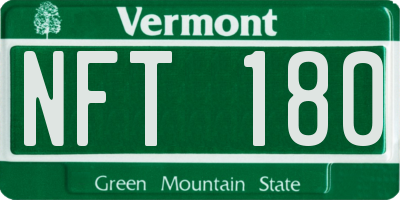 VT license plate NFT180