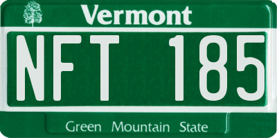 VT license plate NFT185
