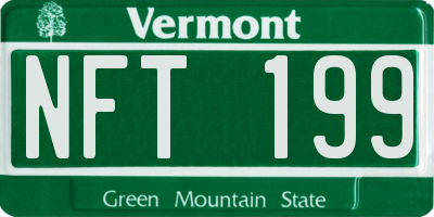 VT license plate NFT199