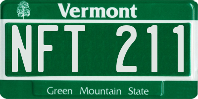 VT license plate NFT211