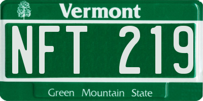 VT license plate NFT219