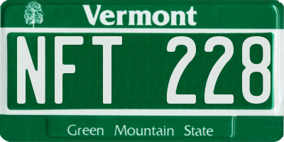 VT license plate NFT228