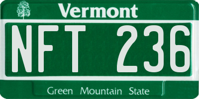 VT license plate NFT236
