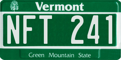 VT license plate NFT241