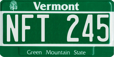 VT license plate NFT245