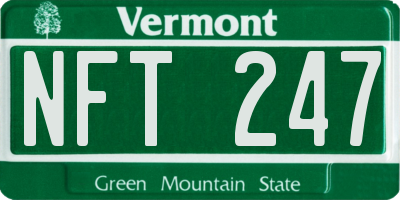 VT license plate NFT247