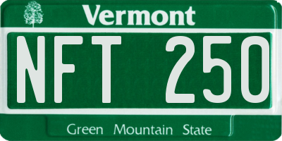 VT license plate NFT250