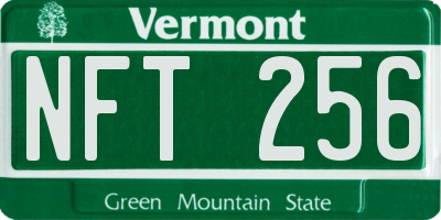 VT license plate NFT256