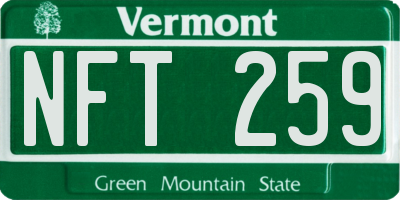 VT license plate NFT259