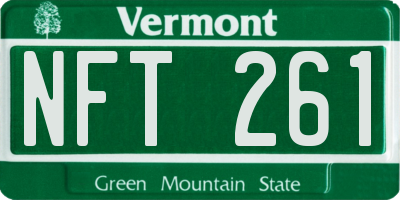 VT license plate NFT261