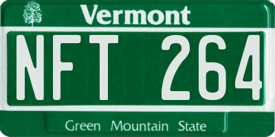 VT license plate NFT264