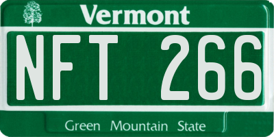 VT license plate NFT266