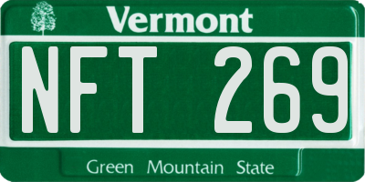 VT license plate NFT269